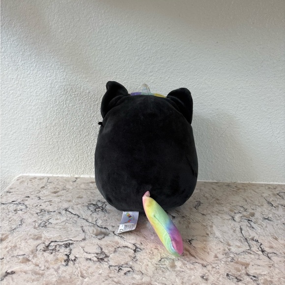 NWOT Squishmallows Black and Rainbow Cat Unicorn Plush - Picture 2 of 8